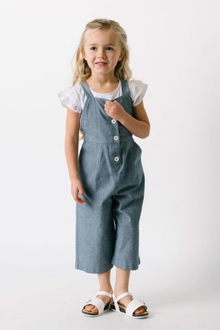 Button Front Overall - Hope & Henry Girl