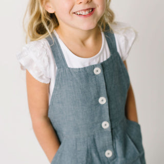 Button Front Overall - Hope & Henry Girl