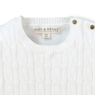 Cable Front Sweater - Hope & Henry Girl