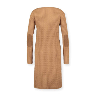 Cable Sweater Dress with Elbow Patches - Hope & Henry Women