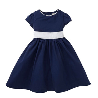 Classic Tie Back Dress | Navy - Hope & Henry Girl