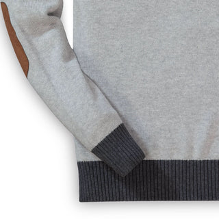 Contrast Sweater with Elbow Patches - Hope & Henry Men