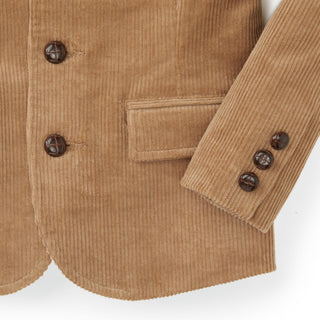 Hope & Henry Boys' Corduroy Blazer with Elbow Patches (Medium Brown, 3-6 Months)