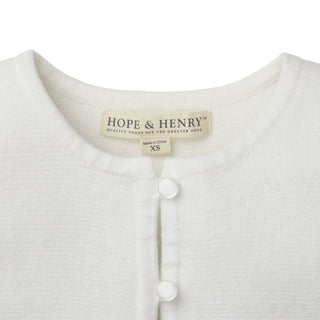 Cropped Curved Hem Cardigan - Hope & Henry Girl