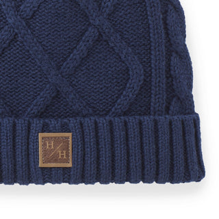 Cuffed Cable Beanie | Dark Blue - Hope & Henry Boy