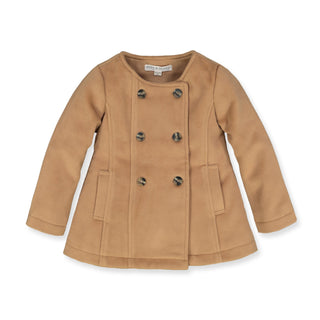 Dressy Double Breasted Collarless Coat - Hope & Henry Girl