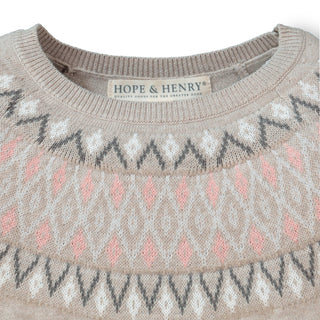 Fair Isle Fit and Flare Sweater Dress - Hope & Henry Girl