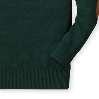 Fine Gauge V-Neck Sweater with Elbow Patches - Hope & Henry Boy