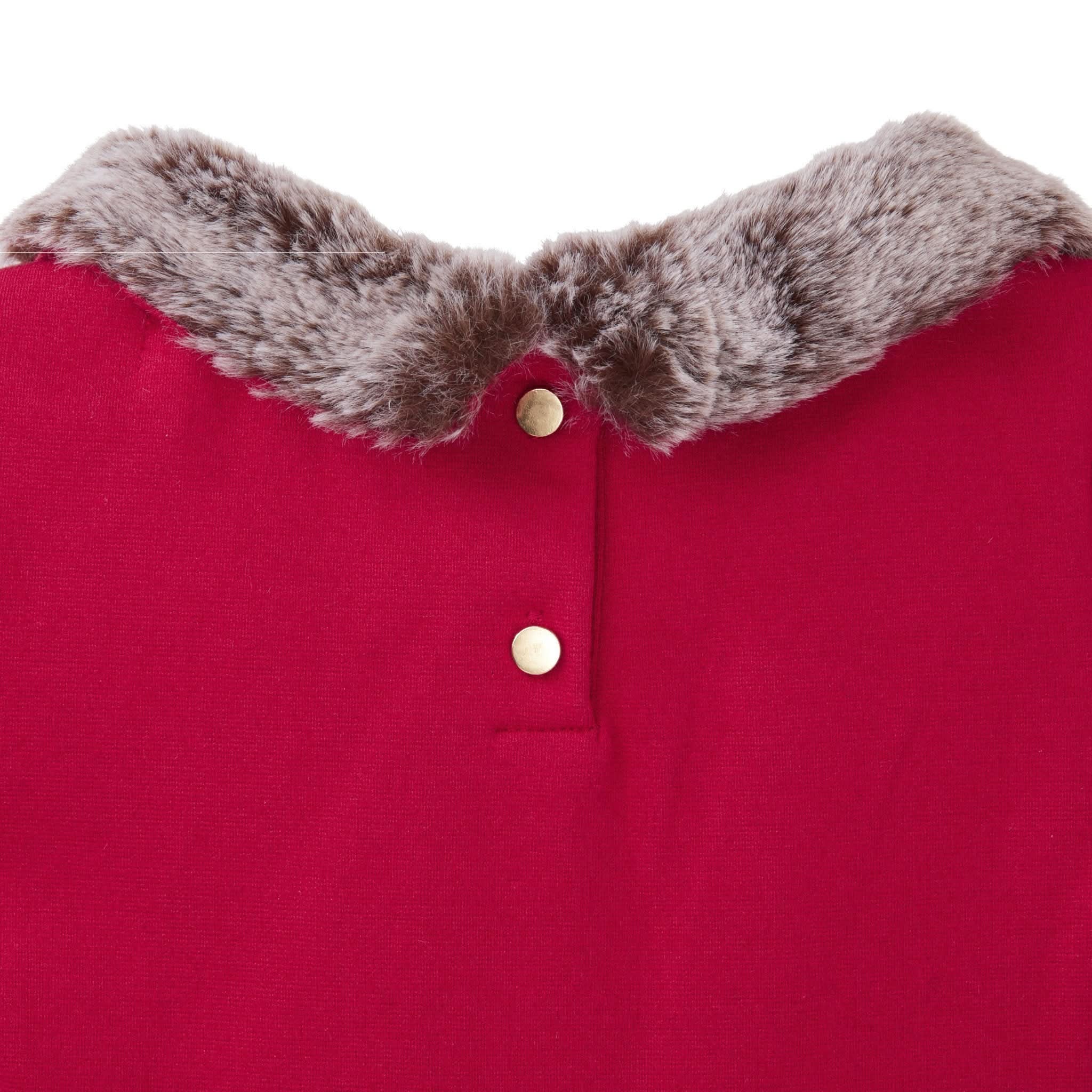 Fit and Flare Ponte Dress with Faux Fur – Hope & Henry Fit and Flare Ponte Dress with Faux Fur – Hope & Henry