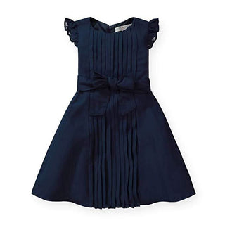 Flutter Sleeve Pleated Dress with Bow Sash - Hope & Henry Girl