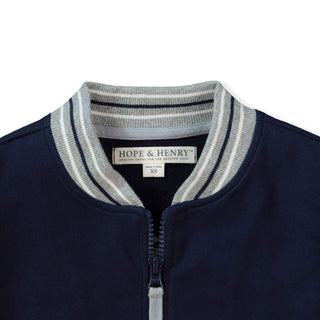 French Terry Baseball Jacket - Hope & Henry Boy