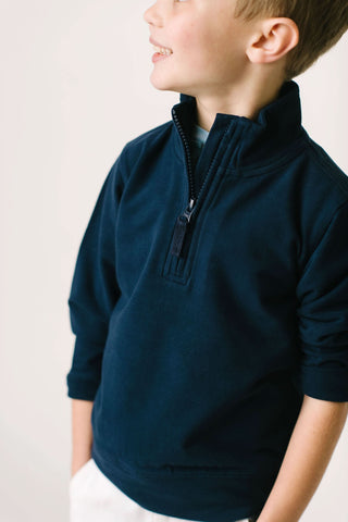 French Terry Half-Zip Pullover - Hope & Henry Boy