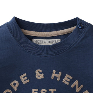 French Terry Logo Sweatshirt in Organic Cotton - Hope & Henry Boy