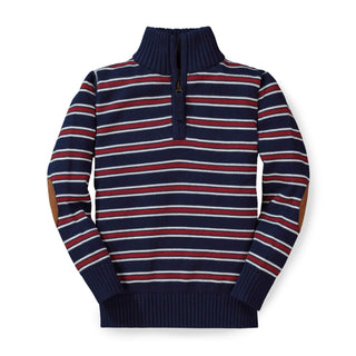 Half Zip Pullover Sweater with Elbow Patches - Hope & Henry Boy