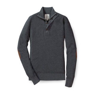 Half Zip Pullover Sweater with Elbow Patches - Hope & Henry Men