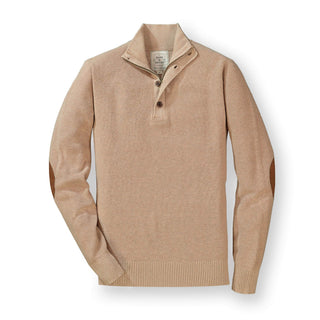 Half Zip Pullover Sweater with Elbow Patches - Hope & Henry Men