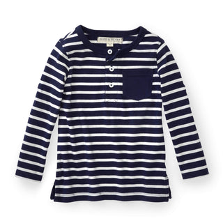 Henley Pocket Tee with Rolled Sleeves - Hope & Henry Boy