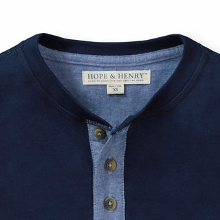 Henley Tee with Rolled Sleeves - Hope & Henry Boy