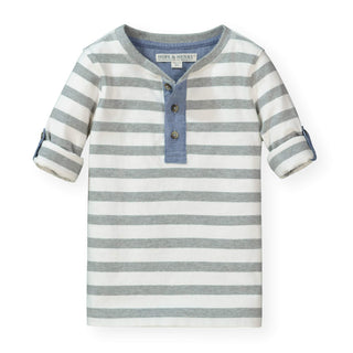 Henley Tee with Rolled Sleeves - Hope & Henry Boy