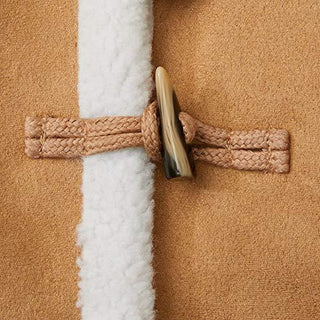 Hooded Shearling Jacket | Tan with White Sherpa - Hope & Henry Girl