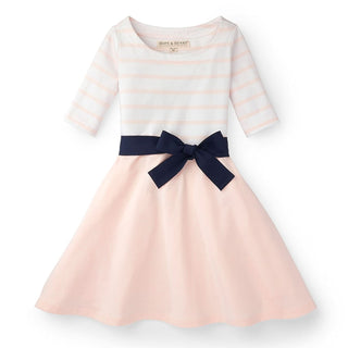 Lightweight Blocked Skater Dress - Hope & Henry Girl