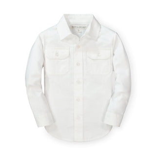 Linen 2-Pocket Button Down Shirt - Hope & Henry Boy