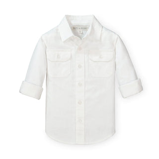 Linen 2-Pocket Button Down Shirt - Hope & Henry Boy