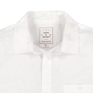 Linen Short Sleeve Button Down Shirt - Hope & Henry Men