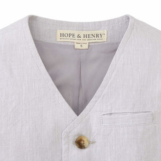 Linen Suit Vest - Hope & Henry Boy