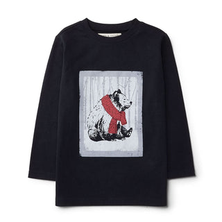 Long Sleeve Graphic Tee | Bear - Hope & Henry Boy