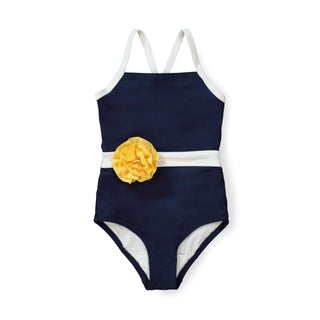 One-Piece Swimsuit with Rosette - Hope & Henry Girl