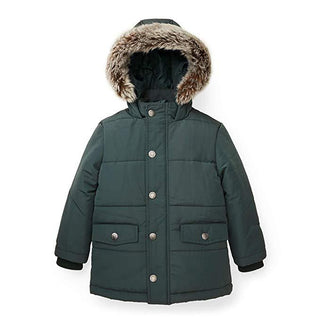 Parka Puffer Coat with Faux Fur - Hope & Henry Boy