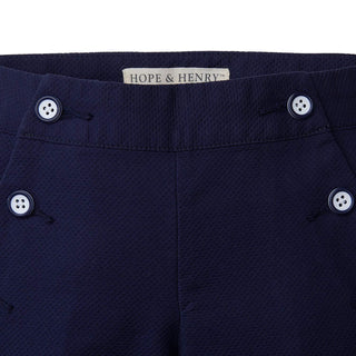 Pique Sailor Pants | Navy - Hope & Henry Girl