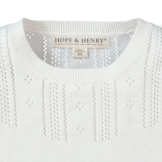 Pointelle Sweater Top - Hope & Henry Girl