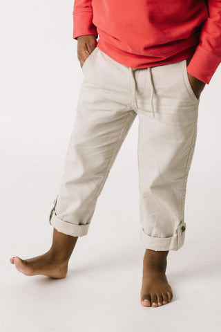 Relaxed Linen Roll-Up Pant - Hope & Henry Boy