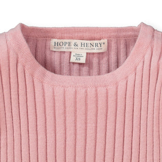Rib Knit Sweater Top - Hope & Henry Girl