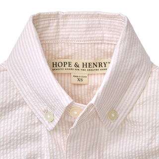 Seersucker Button Down Shirt - Hope & Henry Boy