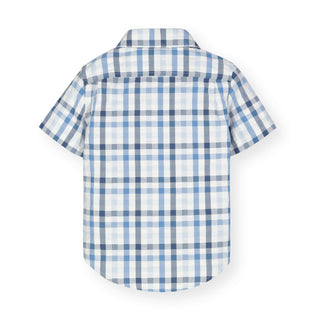 Seersucker Short Sleeve Button Down Shirt - Hope & Henry Boy