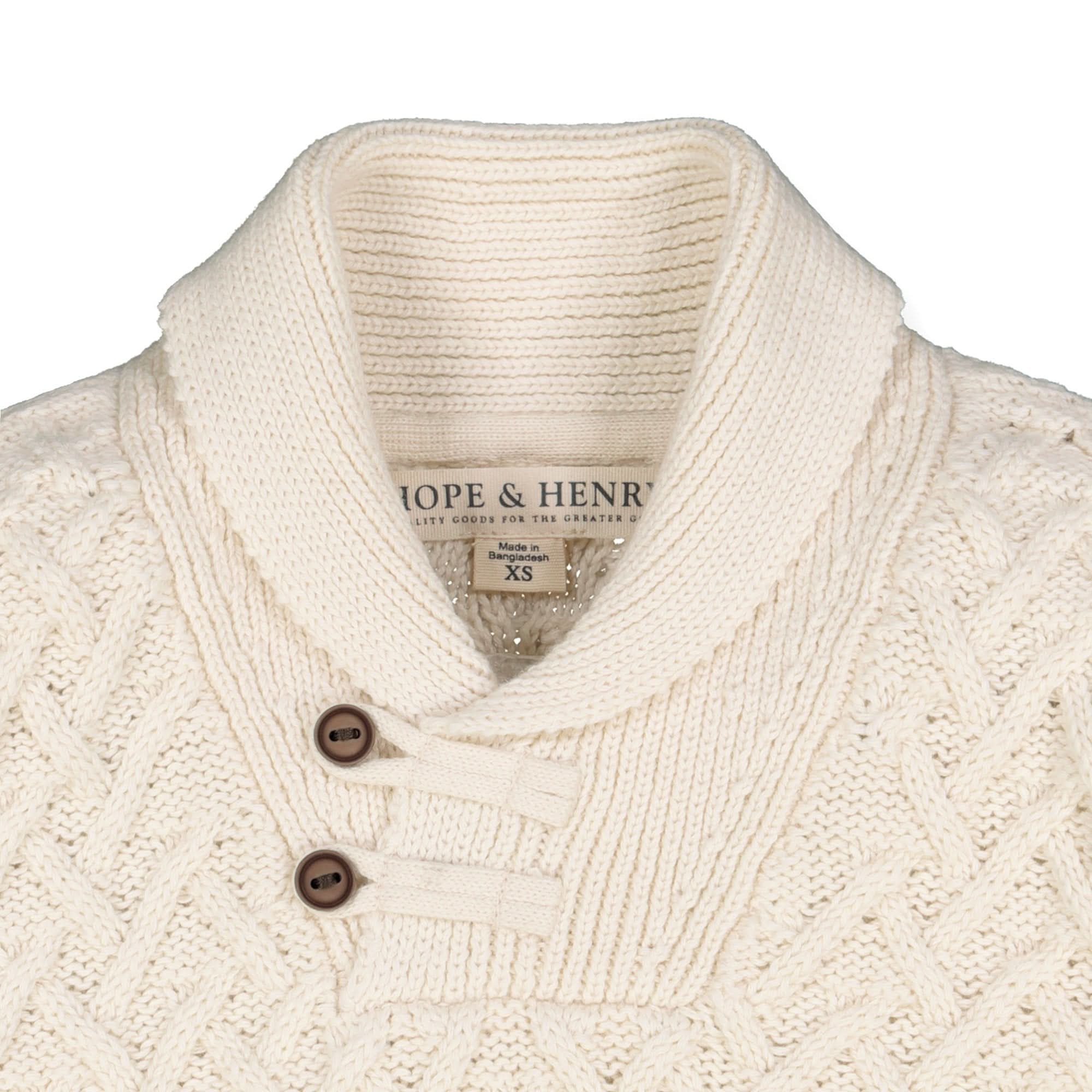 Shawl Collar Organic Cable Sweater – Hope Henry