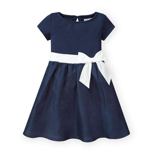 Short Sleeve Skater Dress with Waist Sash - Hope & Henry Girl