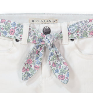Skinny Stretch Denim with Fabric Belt - Hope & Henry Girl