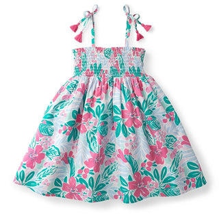 Smocked Dress with Tassels | Floral - Hope & Henry Girl