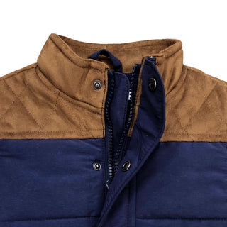 Suede Yoke Quilted Vest - Hope & Henry Boy