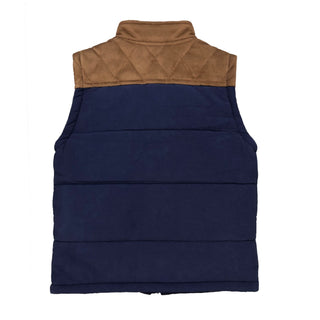 Suede Yoke Quilted Vest - Hope & Henry Boy