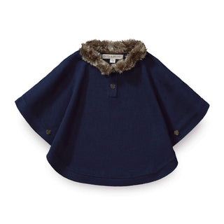 Sweater Cape with Faux Fur - Hope & Henry Girl