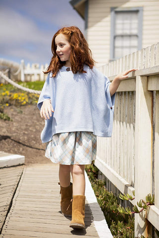 Textured Square Sweater Cape - Hope & Henry Girl