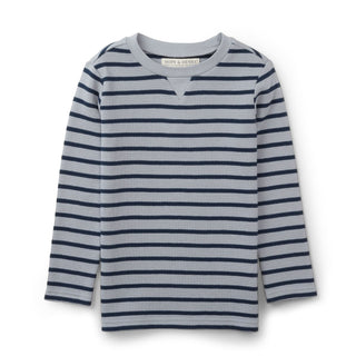 Thermal Long Sleeve Tee | Gray Stripe - Hope & Henry Boy