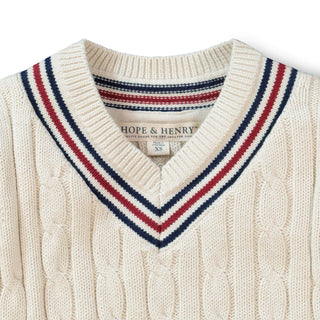 V-Neck Cricket Sweater - Hope & Henry Boy
