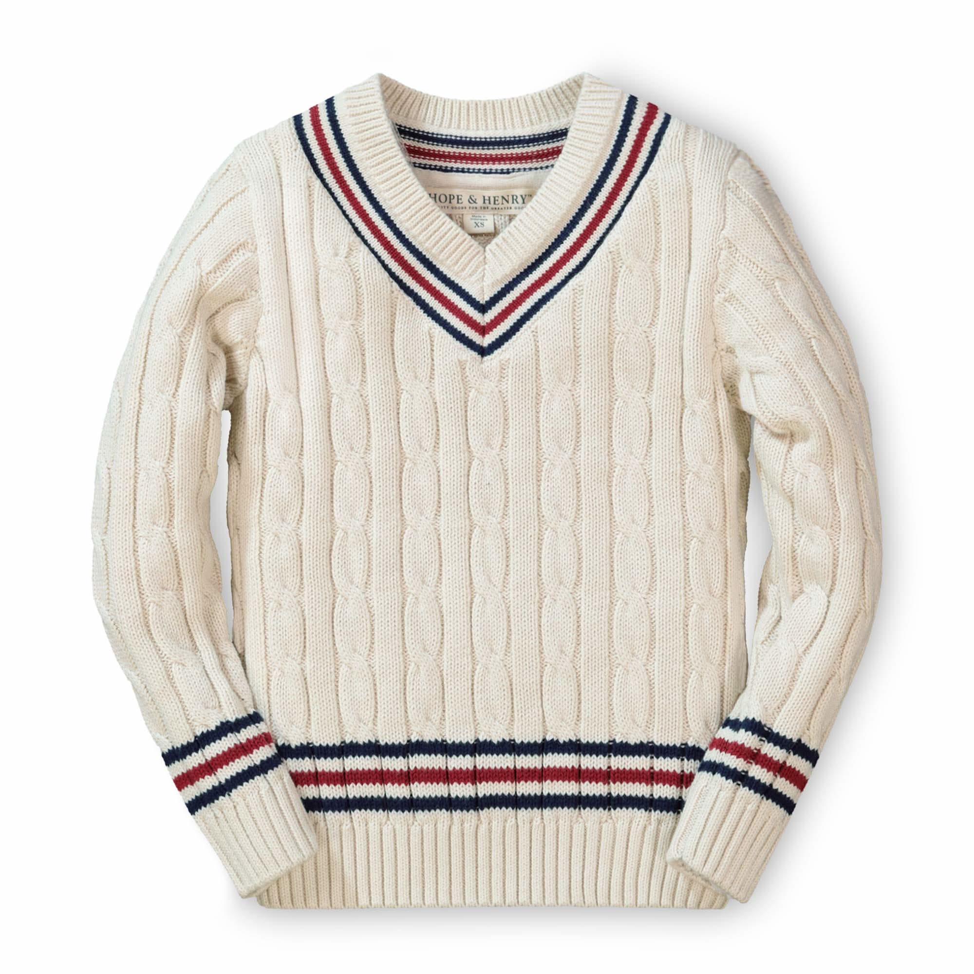 V-Neck Cricket Sweater – Hope Henry - Main Image