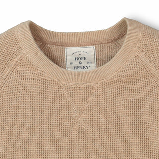 Waffle Knit Pullover Sweater - Hope & Henry Men